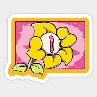 blossom flower x eyes Sticker